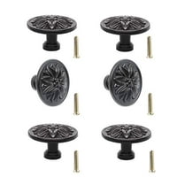 Single Hole binifiMux 8pcs Vintage Flower Drawer Pulls Knobs Flower Embossing Bronze Kitchen Cabinet Knobs Single Hole binifiMux 8pcs Vintage Flower Drawer Pulls Knobs Flower Embossing Bronze Kitchen Cabinet Knobs